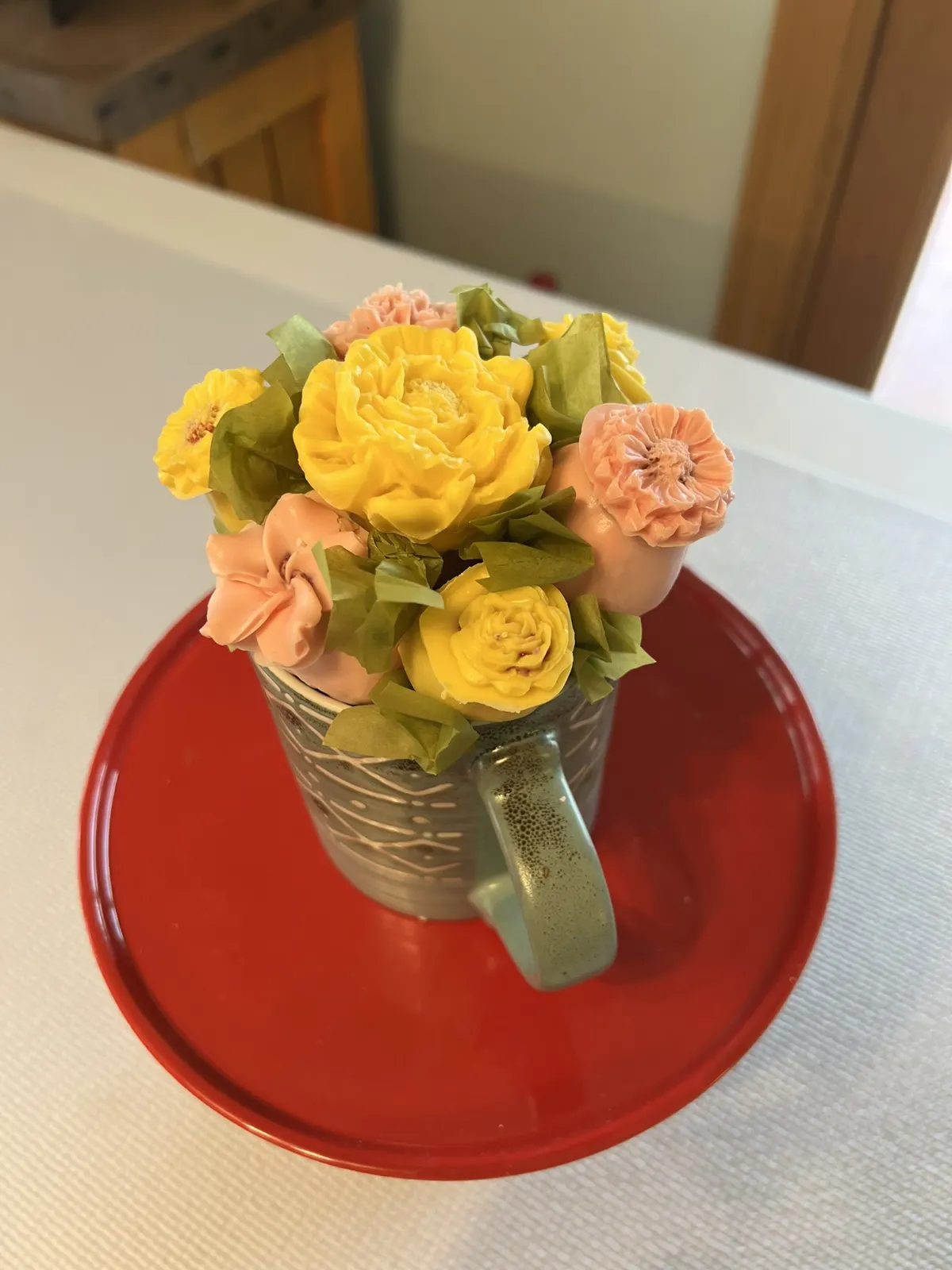 Flower cupcake bouquet