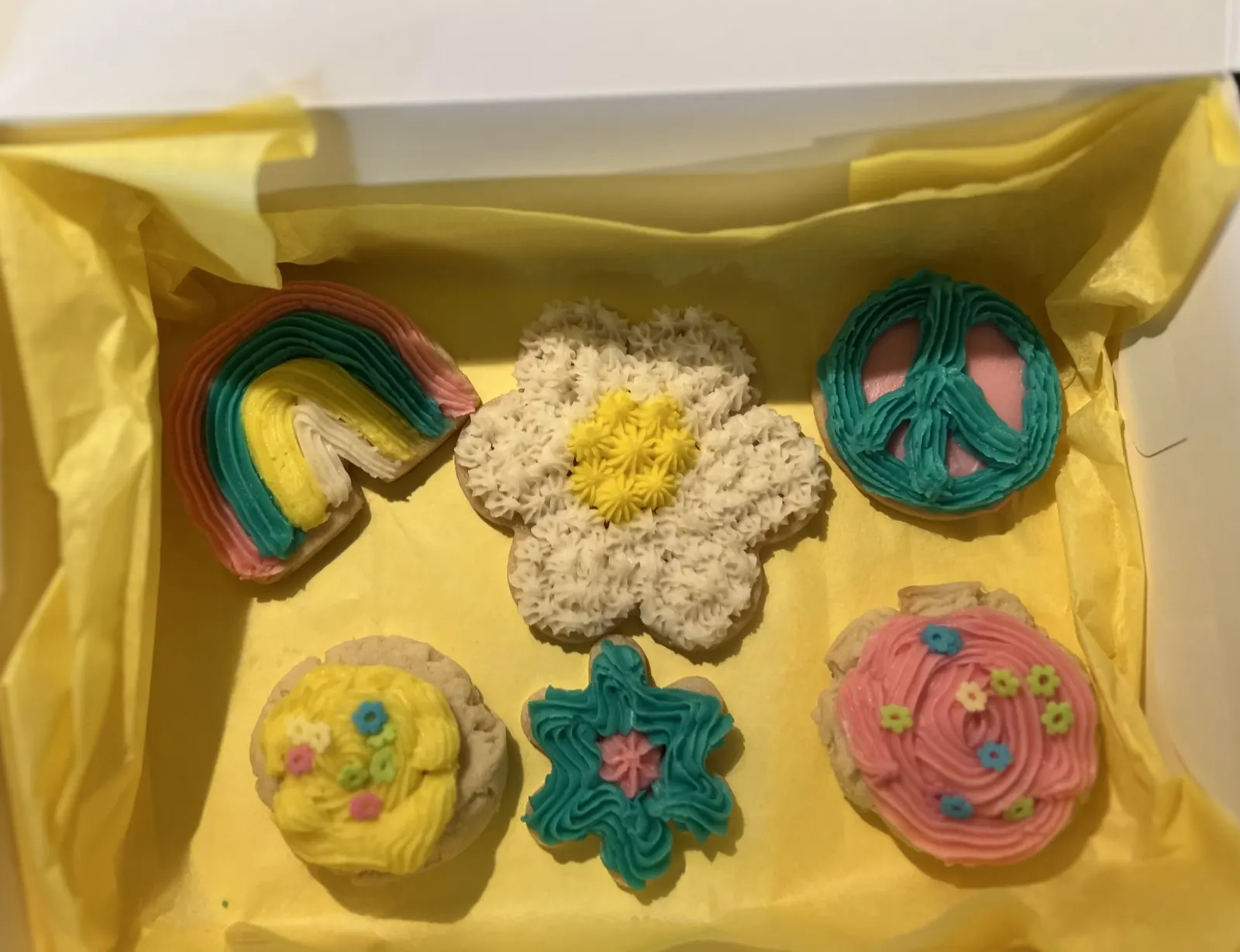 Peace & rainbow cookies